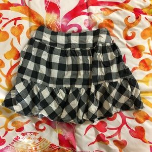 Black and white plaid, checkered skirt